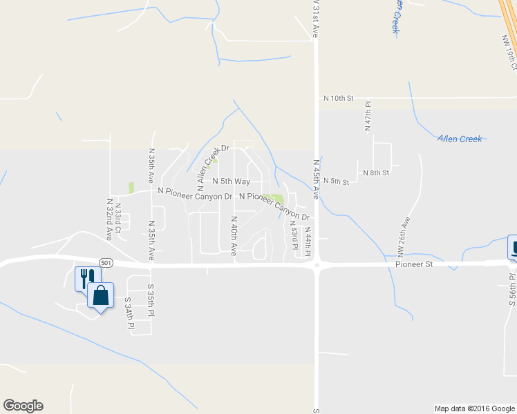 map of restaurants, bars, coffee shops, grocery stores, and more near 4116 North 3rd Circle in Ridgefield