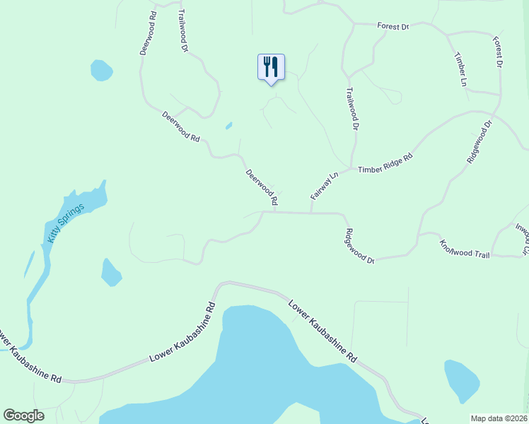 map of restaurants, bars, coffee shops, grocery stores, and more near 10148 Ridgewood Drive in Minocqua