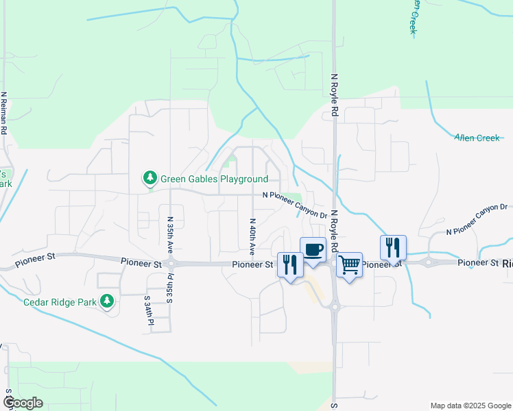 map of restaurants, bars, coffee shops, grocery stores, and more near 4002 North 3rd Circle in Ridgefield