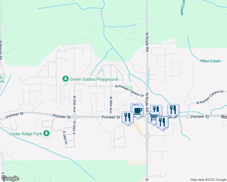 map of restaurants, bars, coffee shops, grocery stores, and more near 4007 North 3rd Circle in Ridgefield