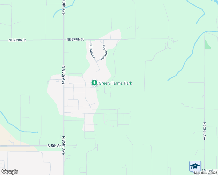 map of restaurants, bars, coffee shops, grocery stores, and more near 201 North 89th Loop in Ridgefield