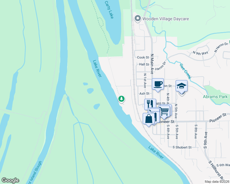 map of restaurants, bars, coffee shops, grocery stores, and more near Division Street in Ridgefield