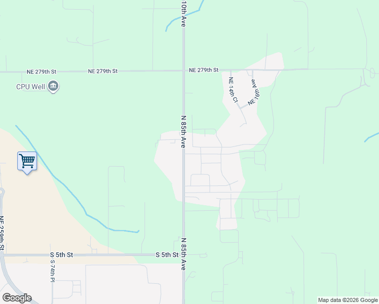 map of restaurants, bars, coffee shops, grocery stores, and more near 27200 Northeast 10th Avenue in Ridgefield
