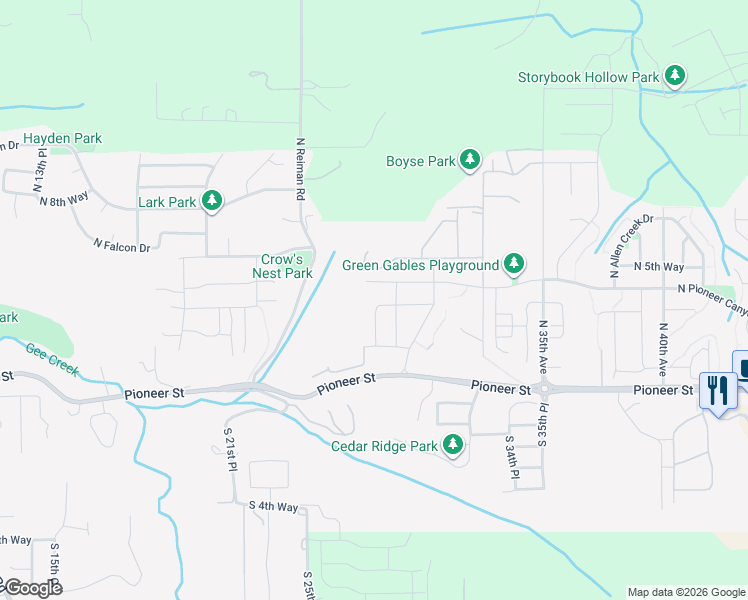 map of restaurants, bars, coffee shops, grocery stores, and more near 634 N Reiman Rd in Ridgefield