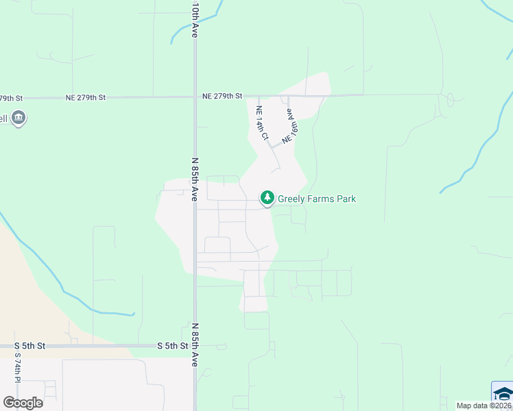 map of restaurants, bars, coffee shops, grocery stores, and more near 8726 North 3rd Street in Ridgefield