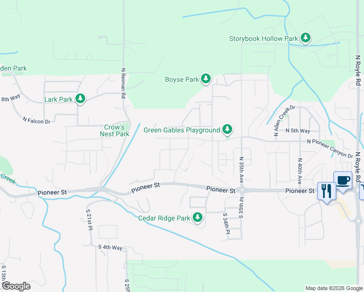 map of restaurants, bars, coffee shops, grocery stores, and more near 2817 North Smythe Road in Ridgefield