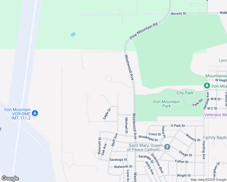 map of restaurants, bars, coffee shops, grocery stores, and more near 921 Oakridge Drive in Kingsford