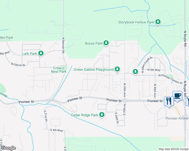map of restaurants, bars, coffee shops, grocery stores, and more near 2817 North Smythe Road in Ridgefield