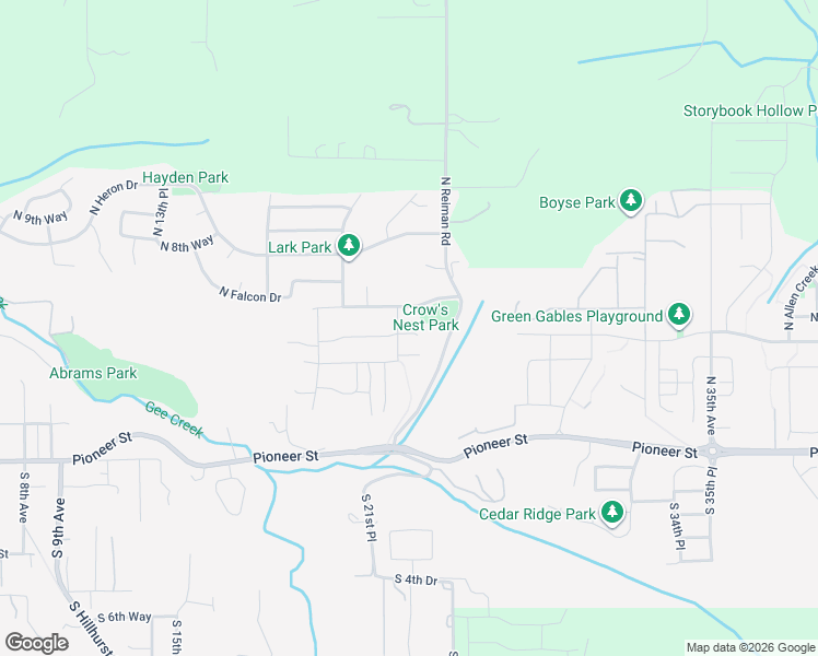 map of restaurants, bars, coffee shops, grocery stores, and more near 2304 North 4th Way in Ridgefield