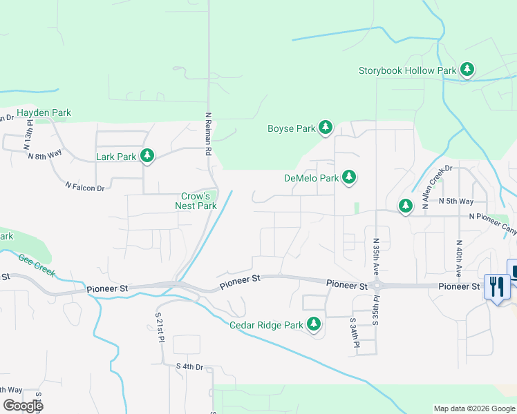 map of restaurants, bars, coffee shops, grocery stores, and more near 634 N Reiman Rd in Ridgefield