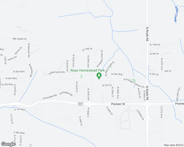 map of restaurants, bars, coffee shops, grocery stores, and more near 421 North Helens View Drive in Ridgefield