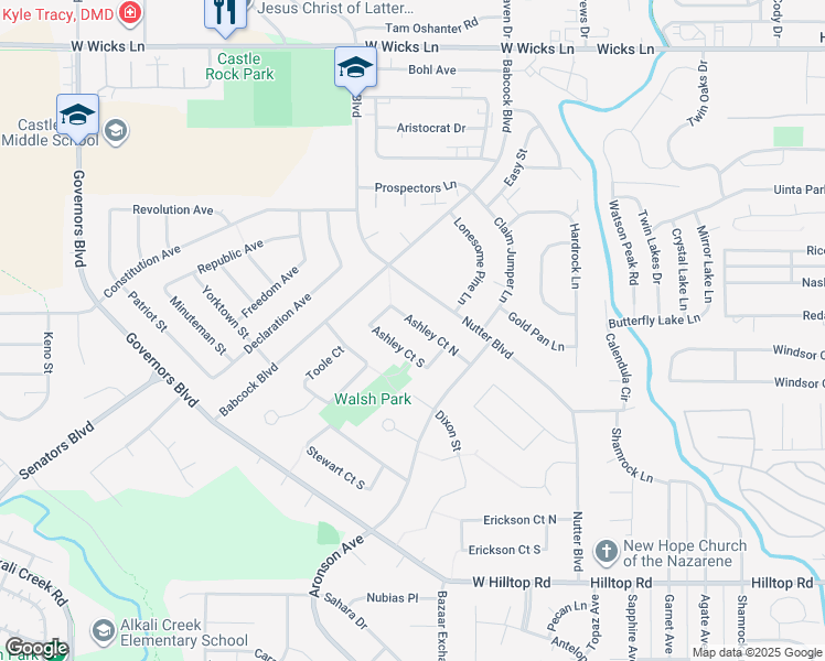 map of restaurants, bars, coffee shops, grocery stores, and more near 228 Ashley Court North in Billings