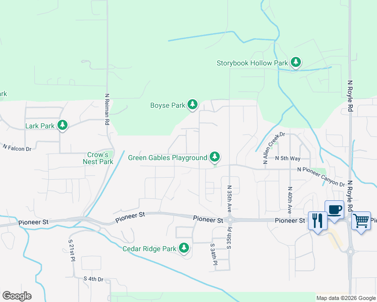map of restaurants, bars, coffee shops, grocery stores, and more near 719 North 32nd Avenue in Ridgefield