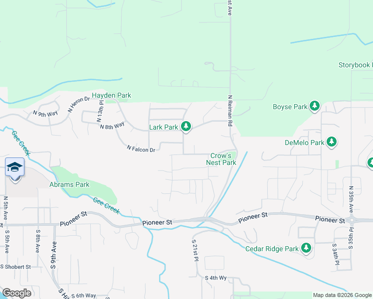 map of restaurants, bars, coffee shops, grocery stores, and more near 504 Lark Drive in Ridgefield