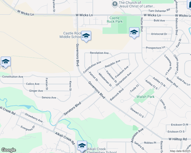 map of restaurants, bars, coffee shops, grocery stores, and more near 1175 Patriot Street in Billings