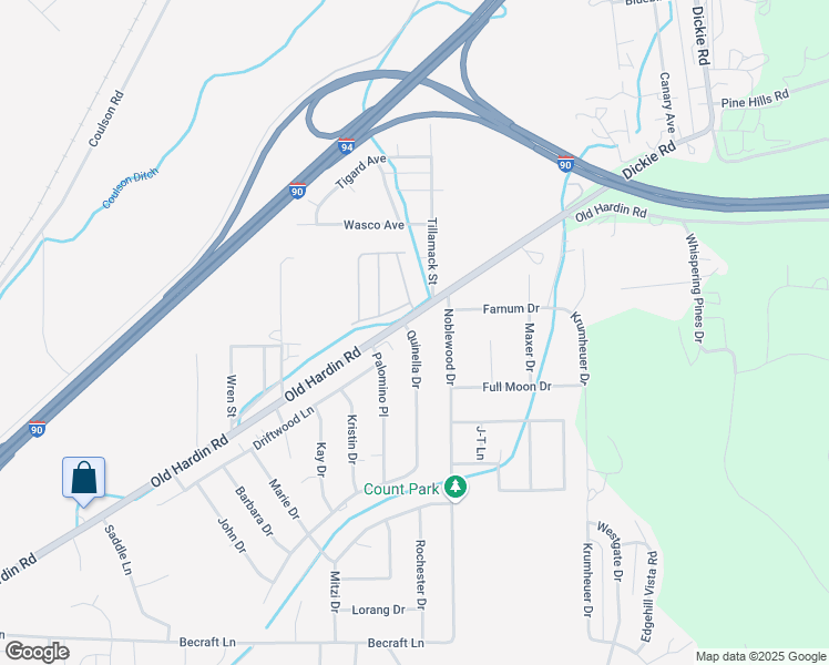 map of restaurants, bars, coffee shops, grocery stores, and more near 3534 Old Hardin Road in Billings