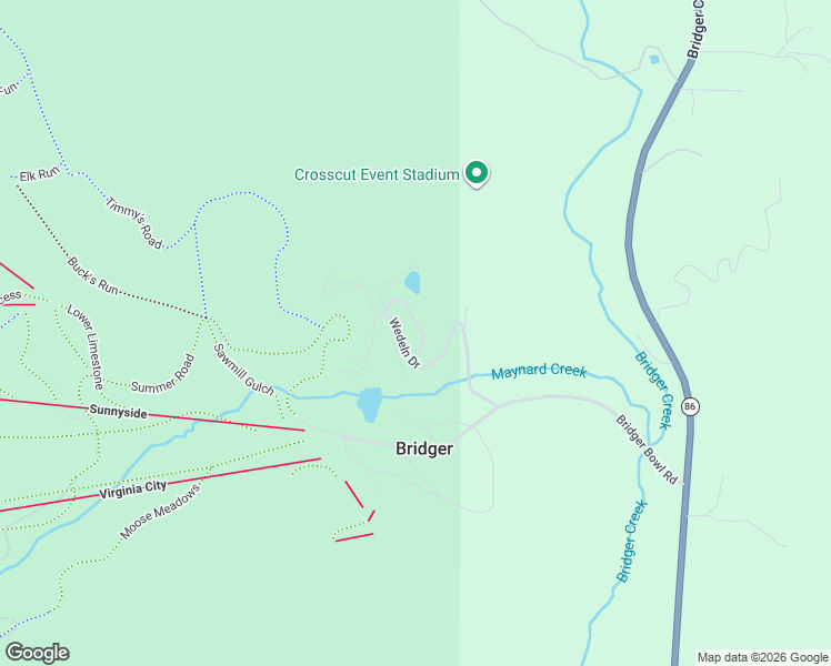map of restaurants, bars, coffee shops, grocery stores, and more near Bridger Pines Road in Bozeman