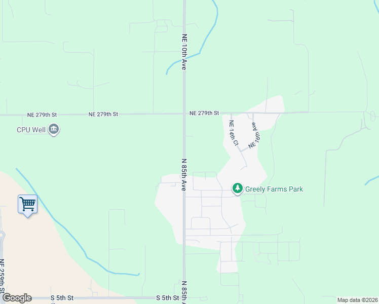 map of restaurants, bars, coffee shops, grocery stores, and more near 27601 Northeast 10th Avenue in Ridgefield