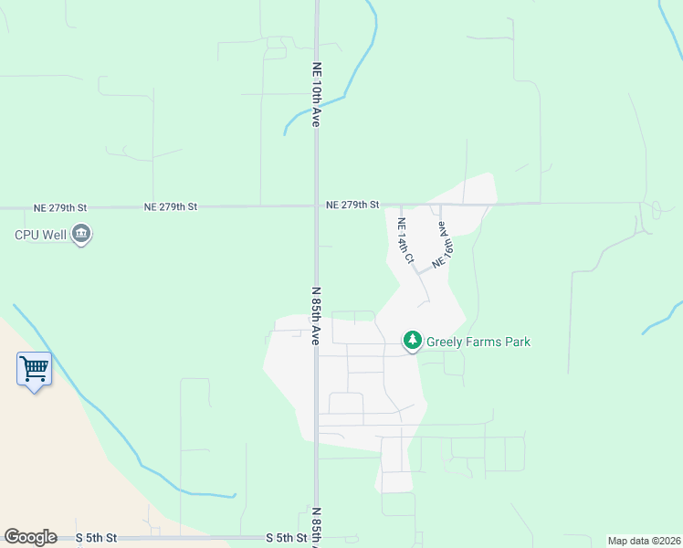 map of restaurants, bars, coffee shops, grocery stores, and more near 27601 Northeast 10th Avenue in Ridgefield