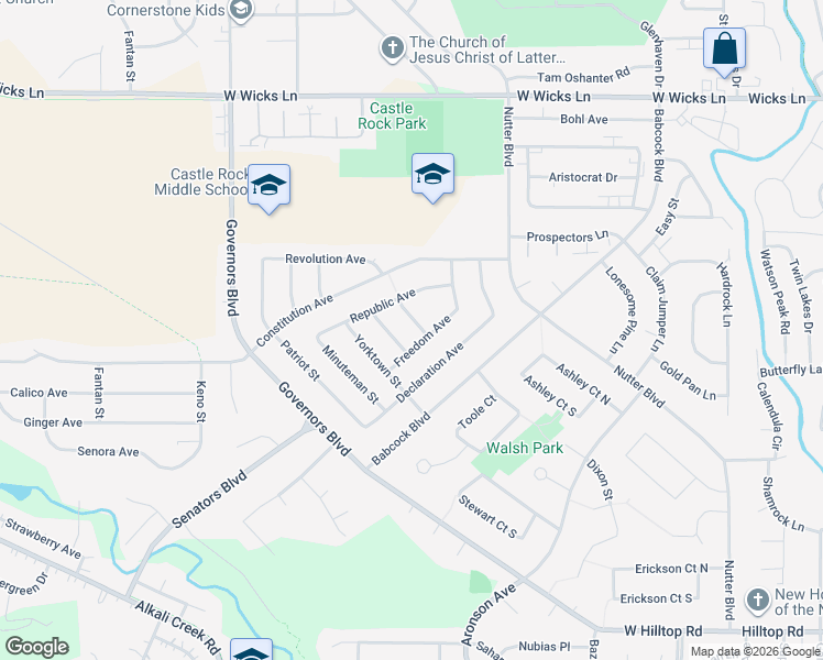 map of restaurants, bars, coffee shops, grocery stores, and more near 542 Freedom Avenue in Billings