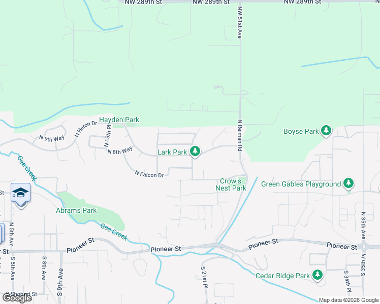 map of restaurants, bars, coffee shops, grocery stores, and more near 2048 North Heron Drive in Ridgefield