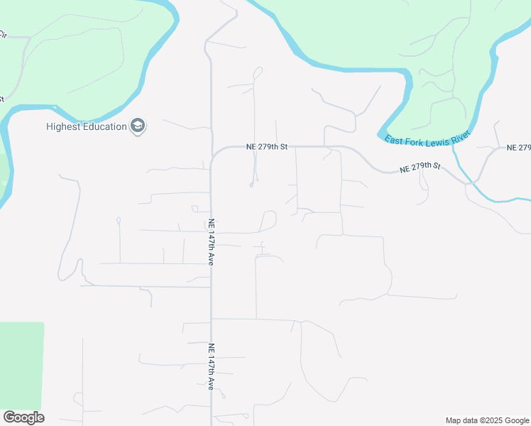 map of restaurants, bars, coffee shops, grocery stores, and more near 14912 Northeast 274th Street in Battle Ground