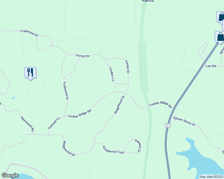 map of restaurants, bars, coffee shops, grocery stores, and more near 9919 Ridgeway Court in Minocqua