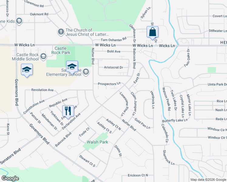 map of restaurants, bars, coffee shops, grocery stores, and more near 274 Prospectors Lane in Billings