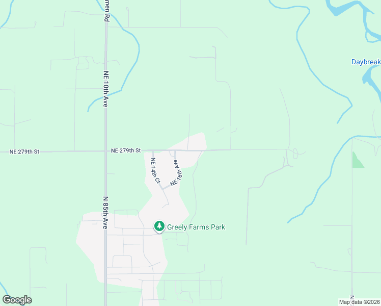 map of restaurants, bars, coffee shops, grocery stores, and more near 1615 Northeast 279th Street in Ridgefield