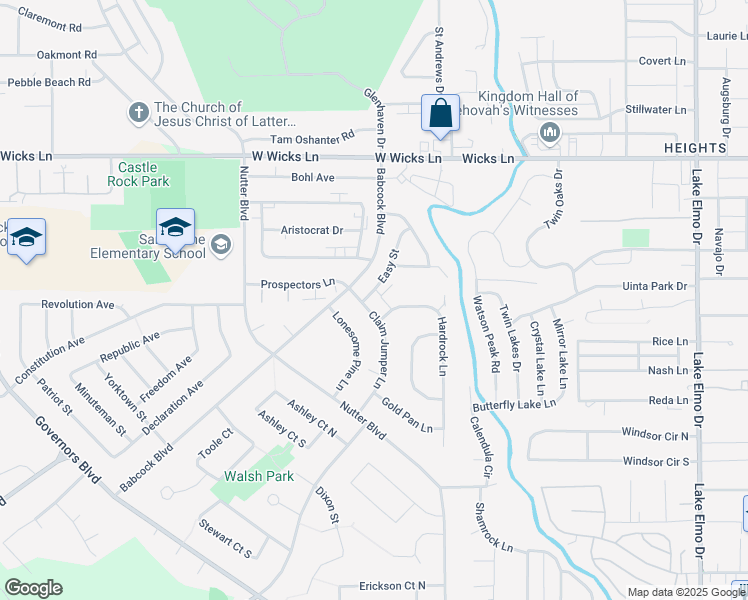 map of restaurants, bars, coffee shops, grocery stores, and more near 1361 Easy Street in Billings