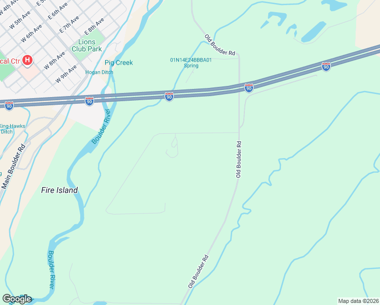 map of restaurants, bars, coffee shops, grocery stores, and more near 60 Indian Rings Road in Big Timber