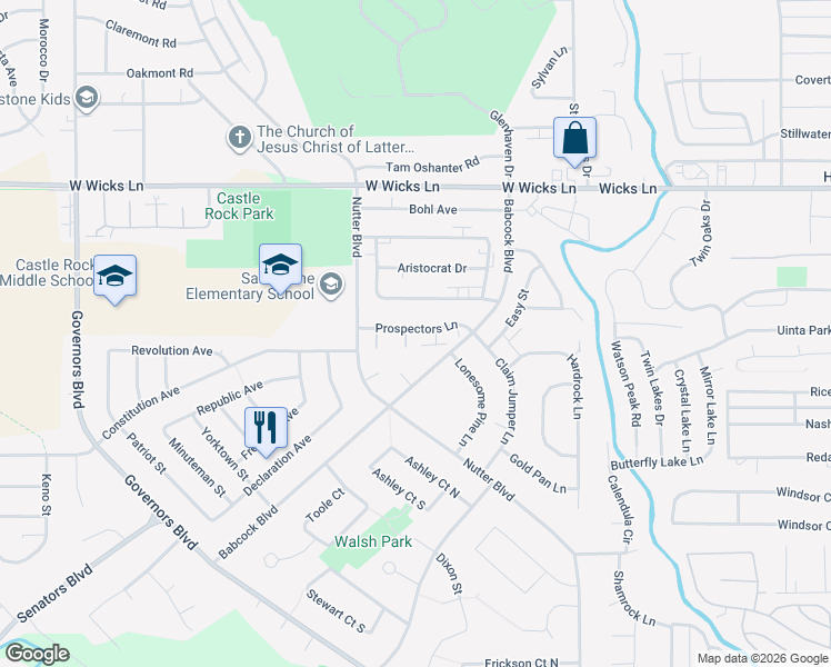 map of restaurants, bars, coffee shops, grocery stores, and more near 274 Prospectors Lane in Billings