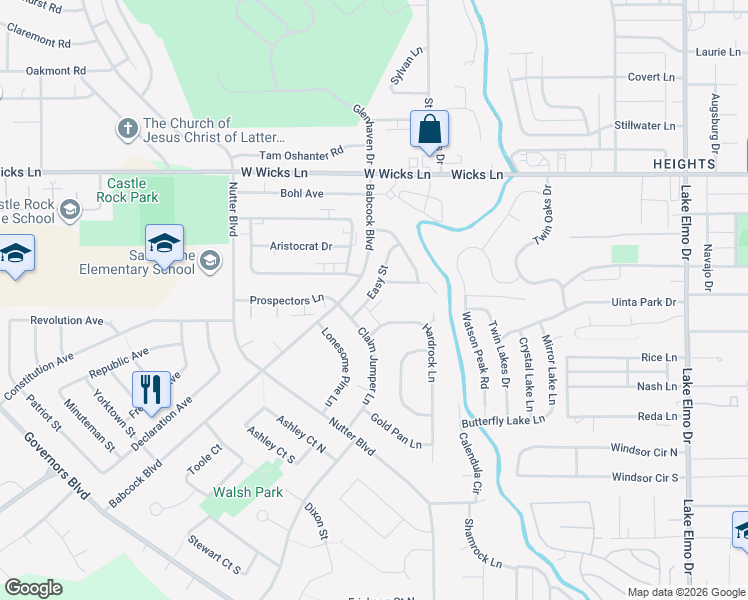 map of restaurants, bars, coffee shops, grocery stores, and more near 1381 Easy Street in Billings