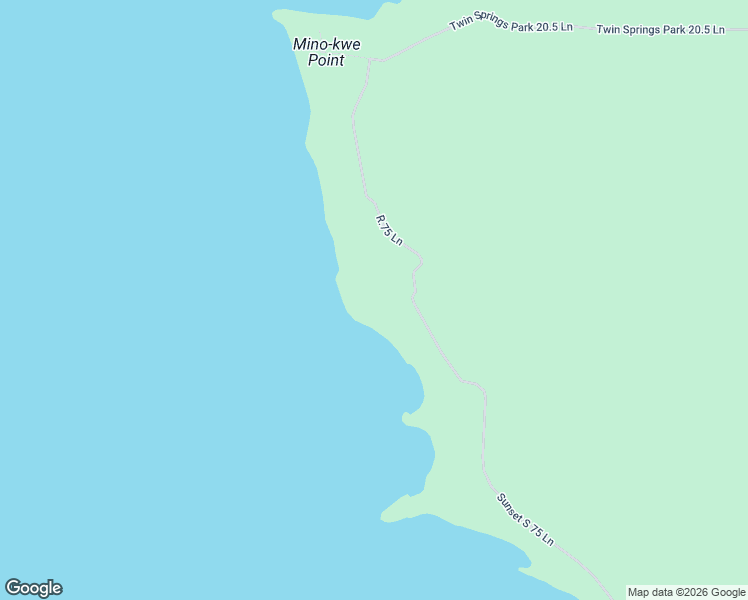 map of restaurants, bars, coffee shops, grocery stores, and more near Sunset S 75 Lane in Rapid River