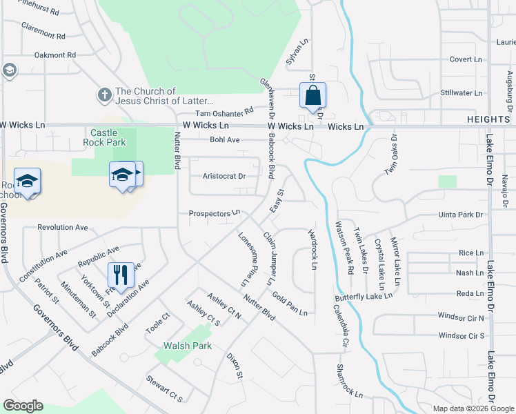 map of restaurants, bars, coffee shops, grocery stores, and more near 1360 Easy Street in Billings