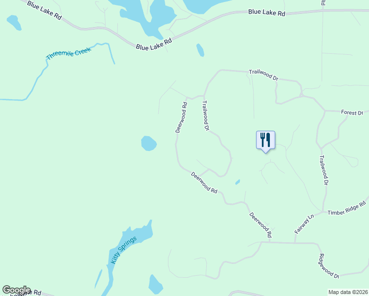 map of restaurants, bars, coffee shops, grocery stores, and more near 7392 Deerwood Road in Minocqua