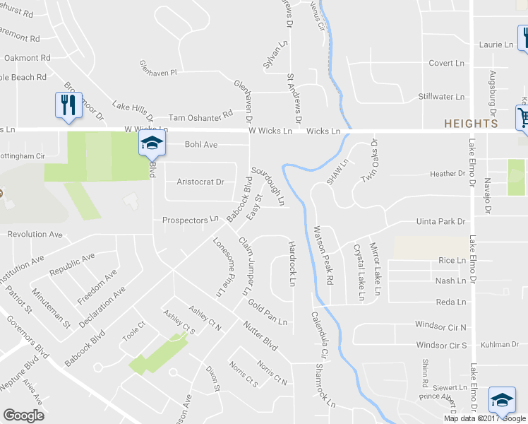 map of restaurants, bars, coffee shops, grocery stores, and more near 60 Miners Place in Billings