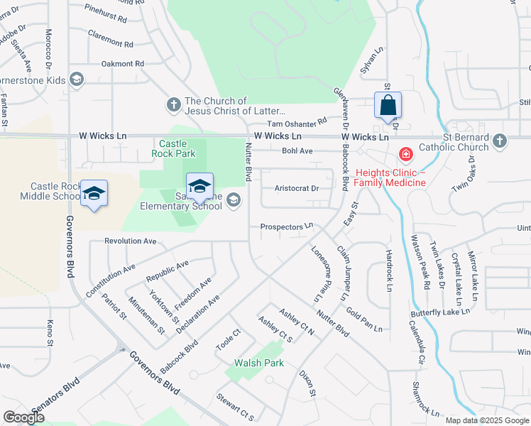 map of restaurants, bars, coffee shops, grocery stores, and more near 346 Prospectors Lane in Billings