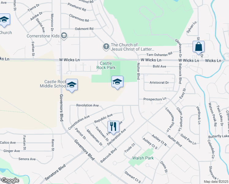 map of restaurants, bars, coffee shops, grocery stores, and more near 1440 Nutter Boulevard in Billings