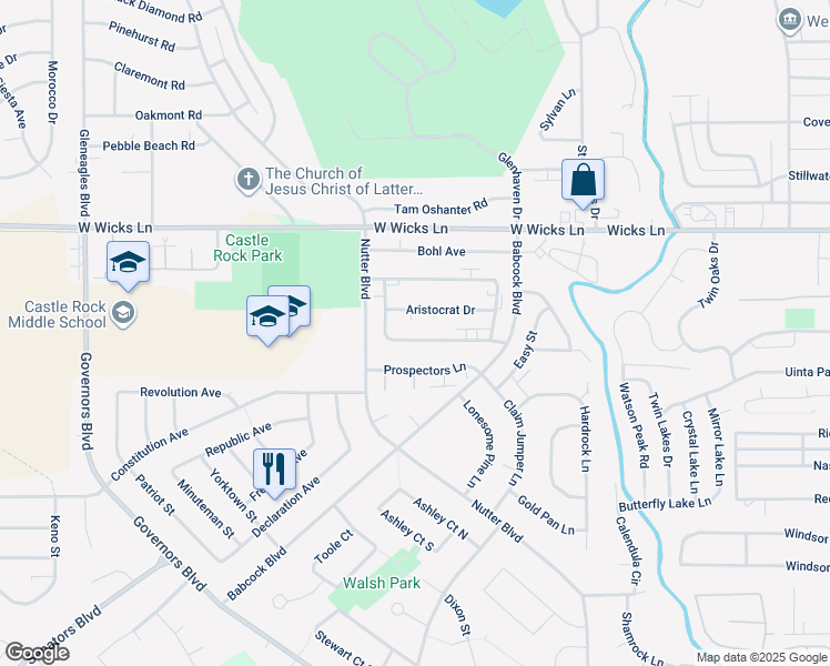 map of restaurants, bars, coffee shops, grocery stores, and more near 332 Aristocrat Drive in Billings