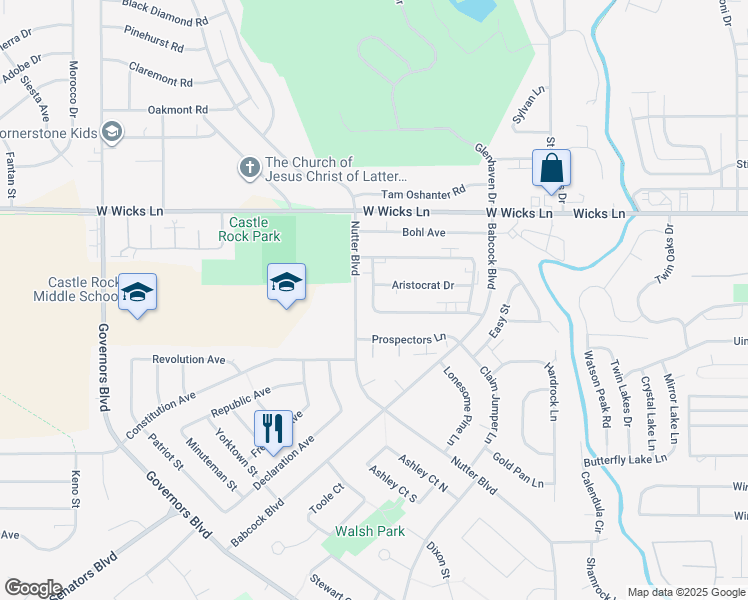 map of restaurants, bars, coffee shops, grocery stores, and more near 370 Aristocrat Drive in Billings