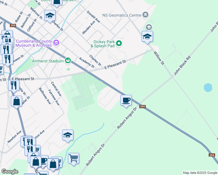 map of restaurants, bars, coffee shops, grocery stores, and more near 241 Church Street in Amherst