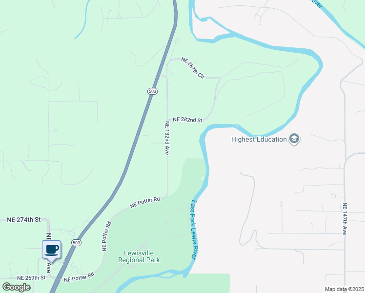 map of restaurants, bars, coffee shops, grocery stores, and more near 27915 Northeast 132nd Avenue in Battle Ground