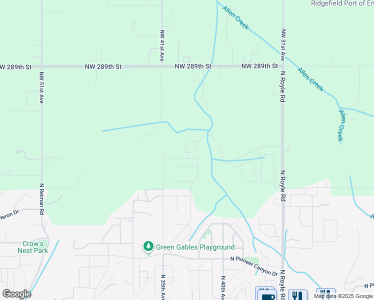 map of restaurants, bars, coffee shops, grocery stores, and more near 1393 N Kalani Loop in Ridgefield