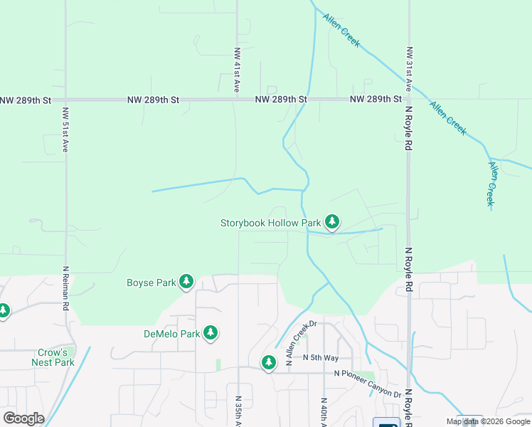 map of restaurants, bars, coffee shops, grocery stores, and more near 1368 N Kalani Loop in Ridgefield