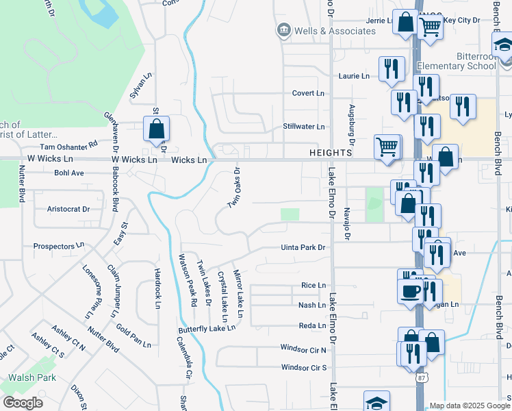 map of restaurants, bars, coffee shops, grocery stores, and more near 28 Heather Drive in Billings