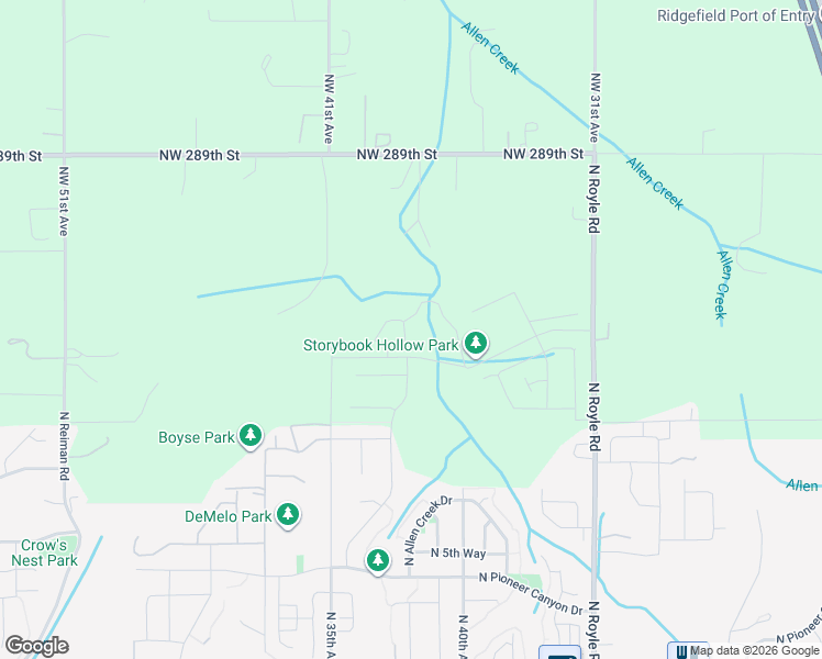 map of restaurants, bars, coffee shops, grocery stores, and more near 1326 N Kalani Loop in Ridgefield