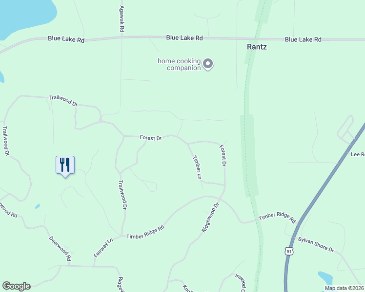 map of restaurants, bars, coffee shops, grocery stores, and more near 7409 Forest Drive in Minocqua