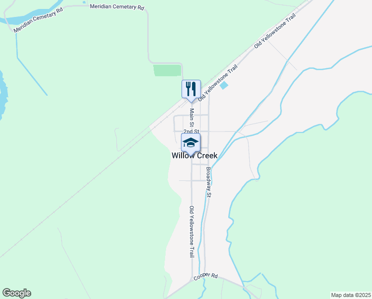 map of restaurants, bars, coffee shops, grocery stores, and more near 303 South Main Street in Three Forks