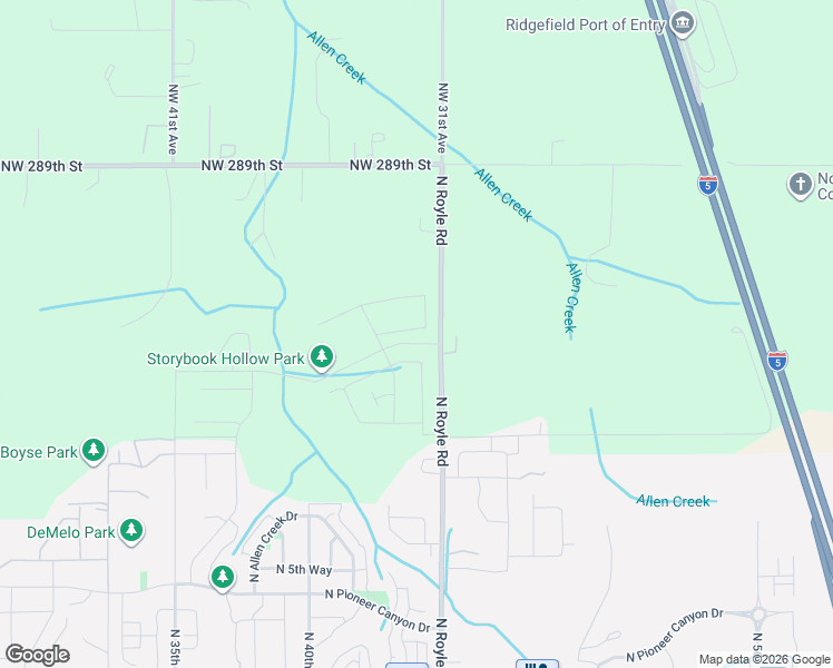 map of restaurants, bars, coffee shops, grocery stores, and more near 4341 North 14th Way in Ridgefield